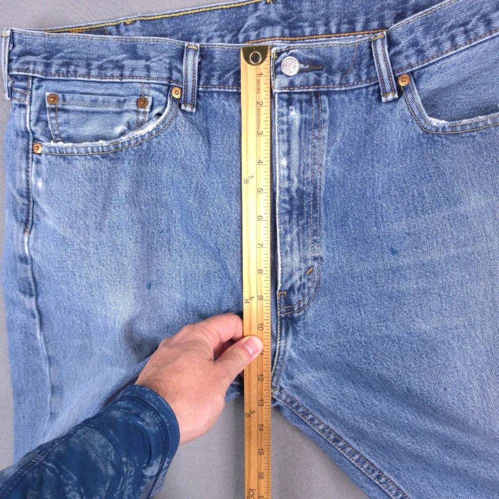 Levi's 505 Regular Fit Jeans Blue Denim 40x30 Straight Leg Workwear Casual